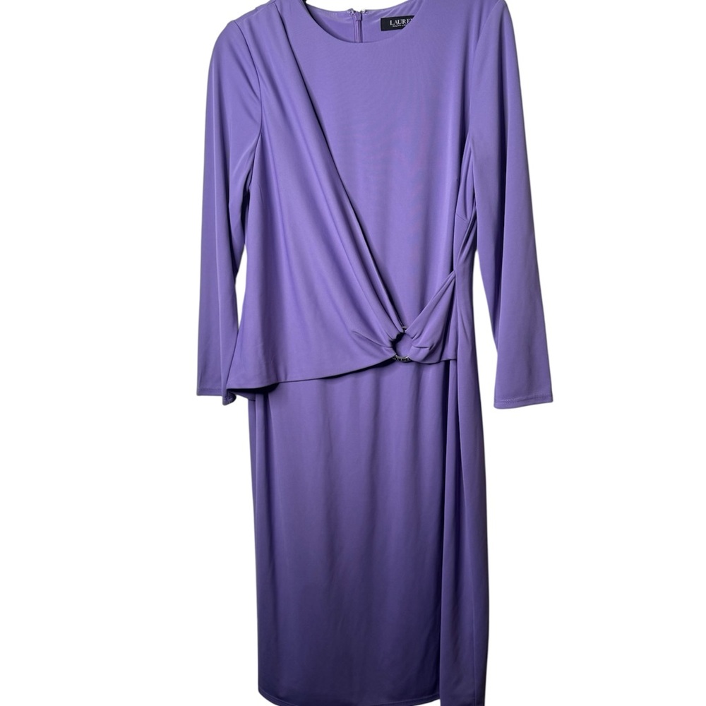 Ralph Lauren Women's Long Sleeve Purple Dress